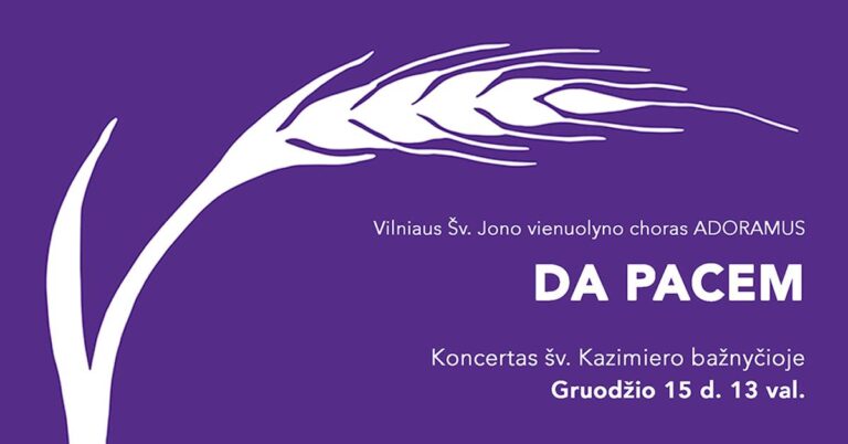 2019 m. gruodis · Sakralinės muzikos koncertas „DA PACEM“